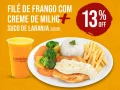 Combo Fil de Frango Com Creme de Milho + Suco de Laranja